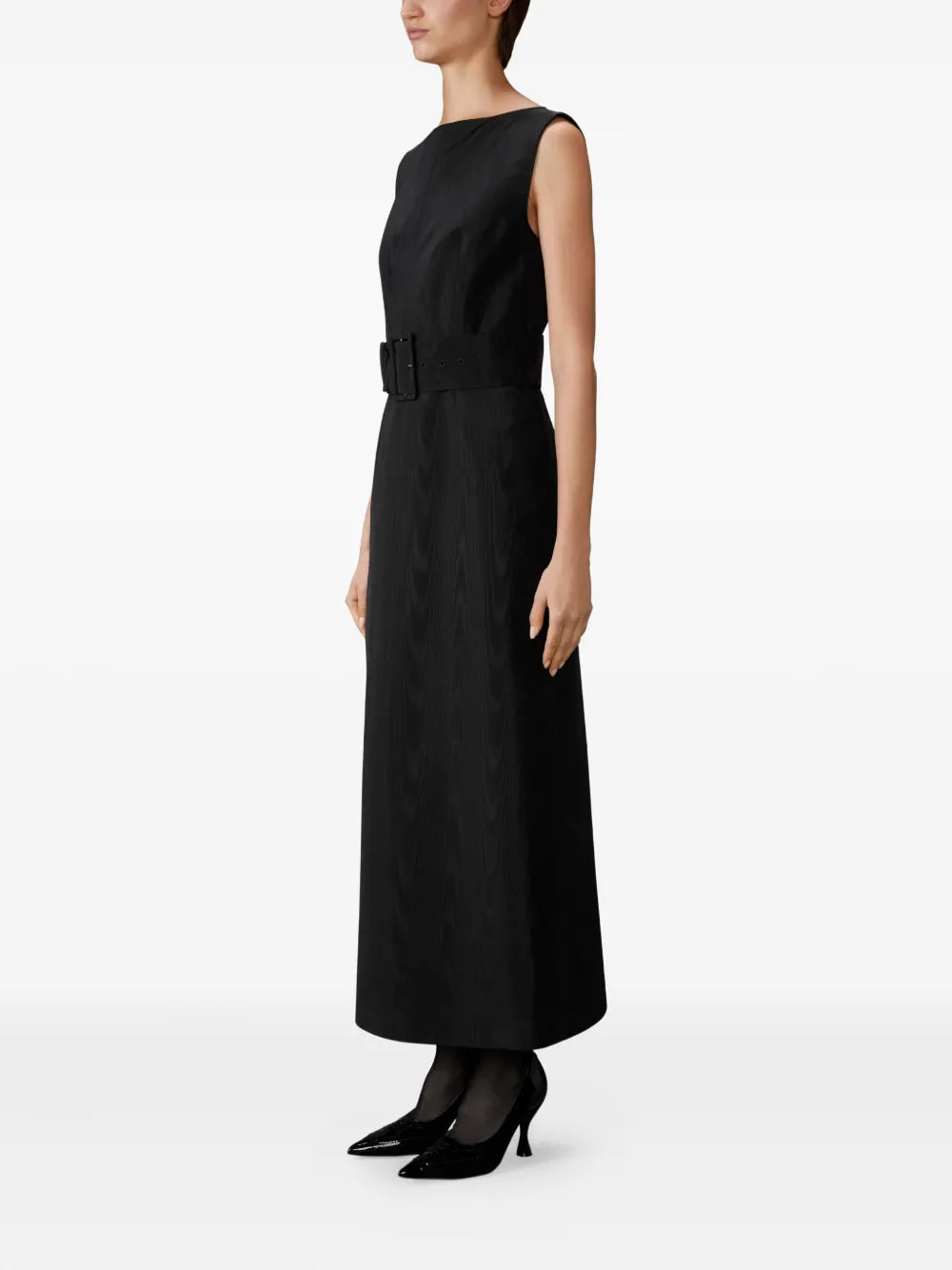 Thom Browne Boat Neck Belted Maxi Dress