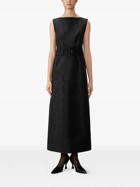 Thom Browne Boat Neck Belted Maxi Dress