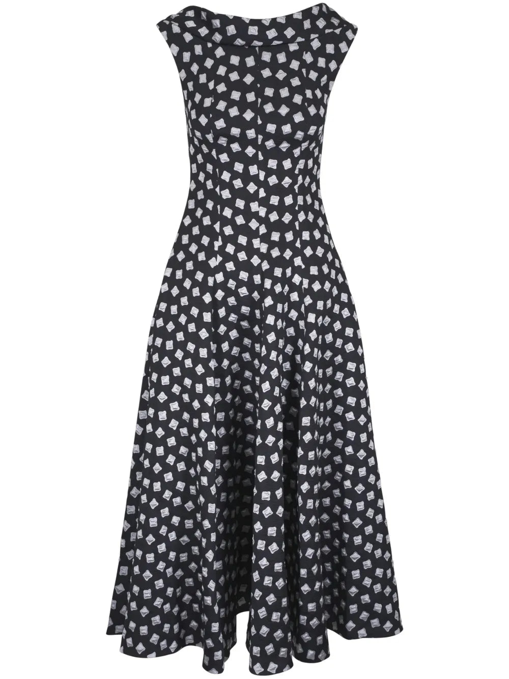 Talbot Runhof Geometric Print Dress
