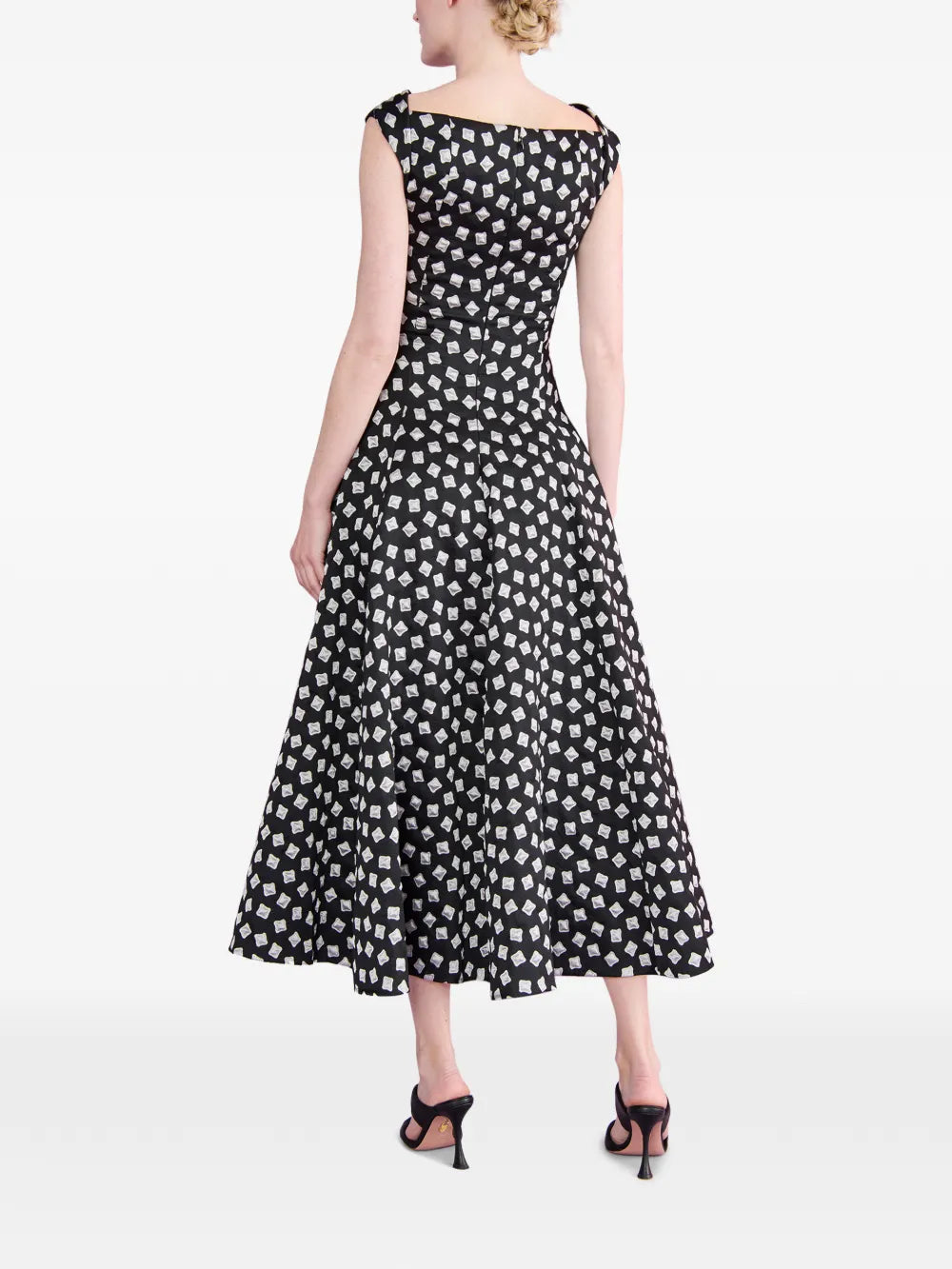 Talbot Runhof Geometric Print Dress
