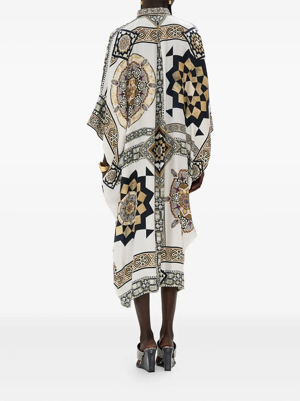 Camilla Tile Style Print Kaftan Dress