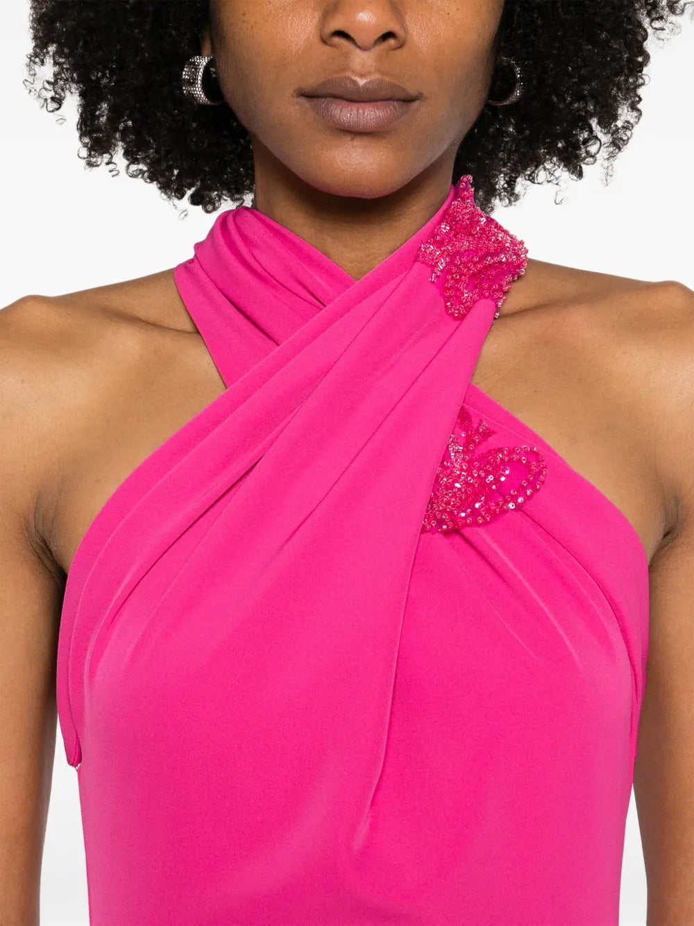 Cristallini Crystal Embellished Maxi Dress