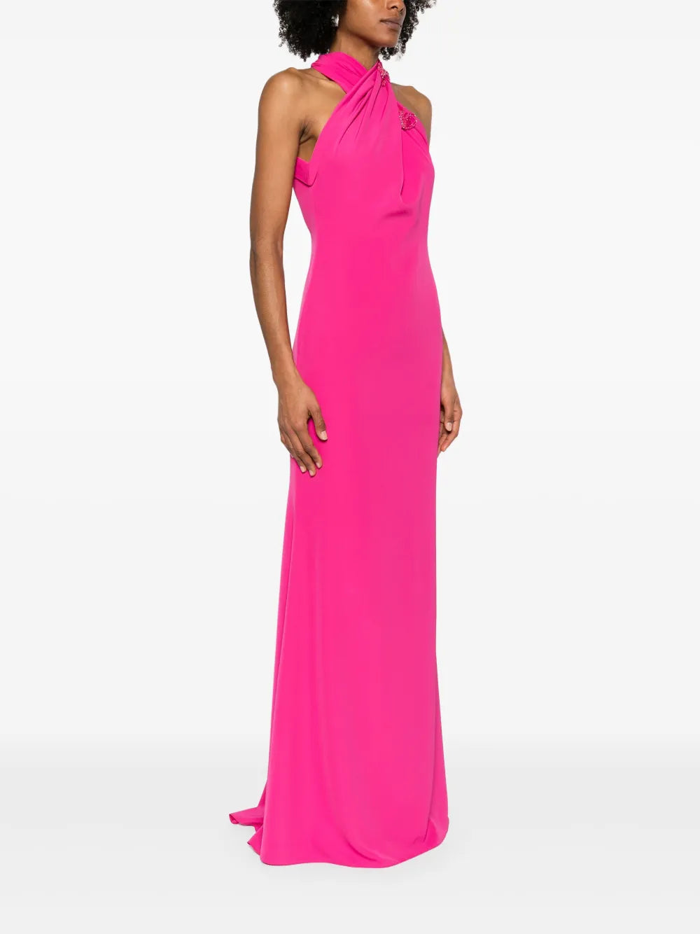 Cristallini Crystal Embellished Maxi Dress