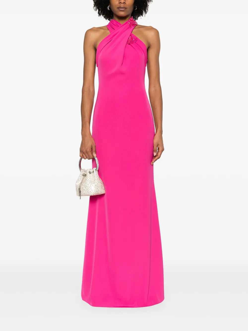 Cristallini Crystal Embellished Maxi Dress