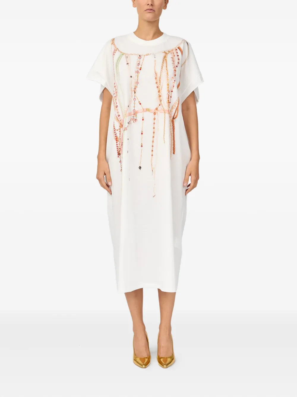 Mm6 Maison Margiela Bead Detailing Maxi Dress