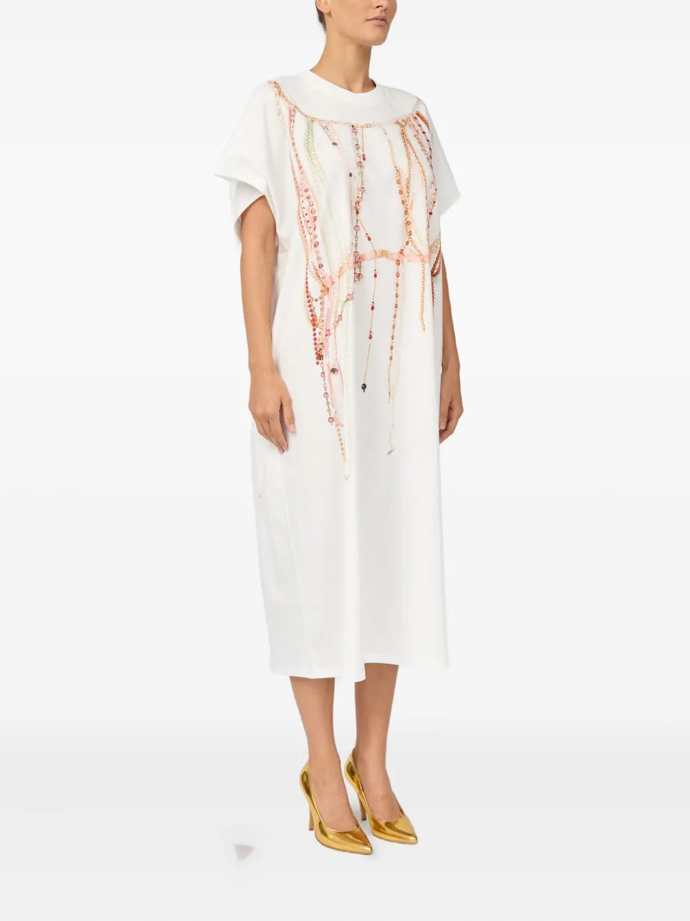 Mm6 Maison Margiela Bead Detailing Maxi Dress