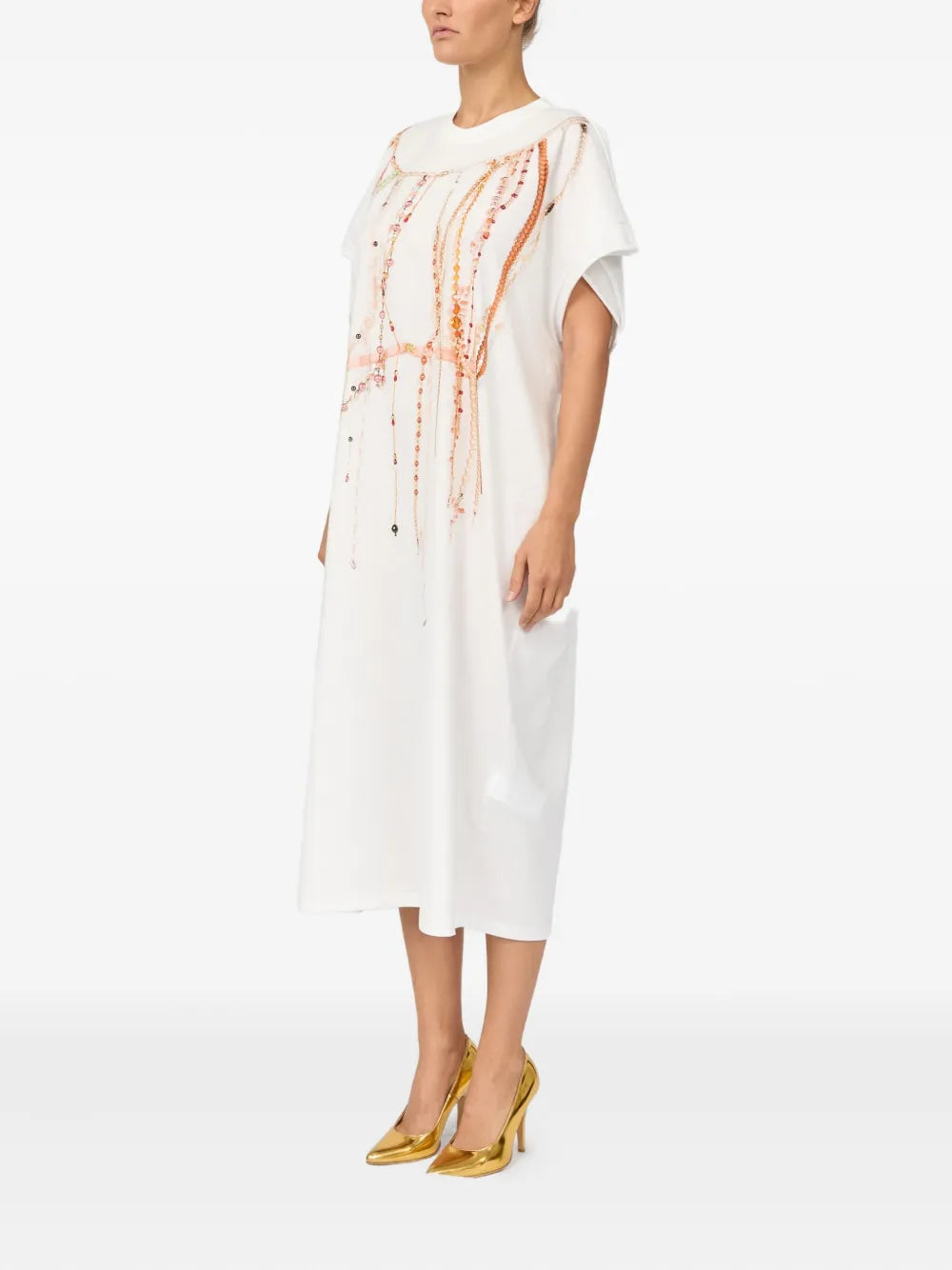 Mm6 Maison Margiela Bead Detailing Maxi Dress
