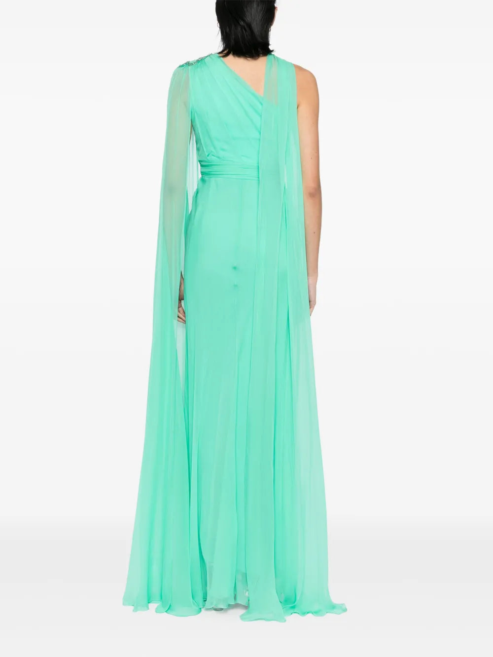Zuhair Murad Bead Embellished Chiffon Gown