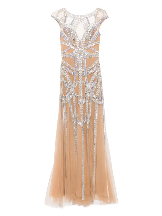 Zuhair Murad Roads Embroidered Flared Gown