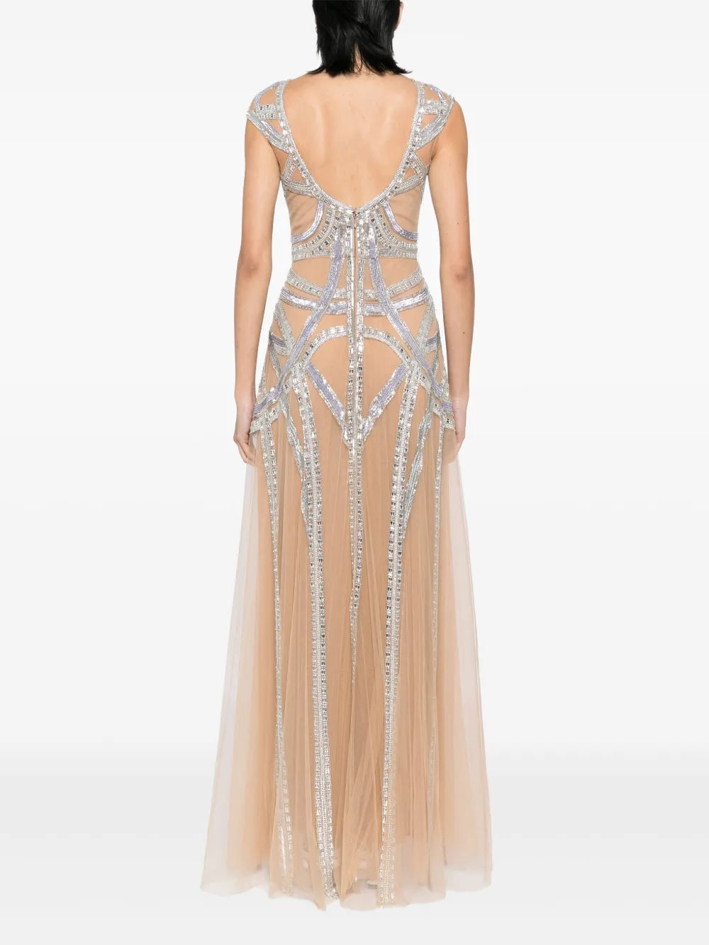 Zuhair Murad Roads Embroidered Flared Gown