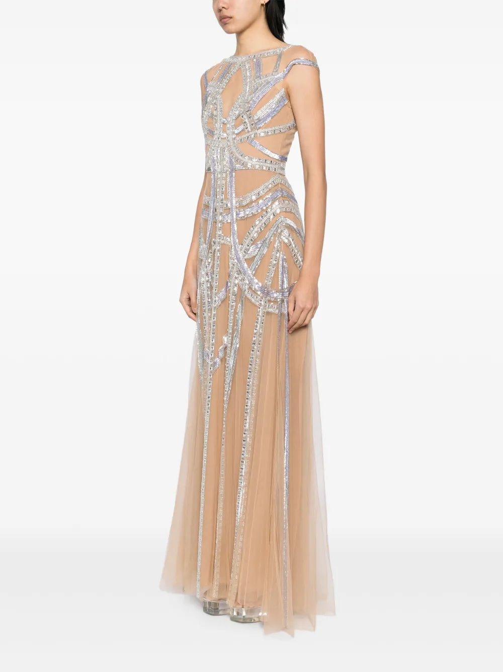 Zuhair Murad Roads Embroidered Flared Gown