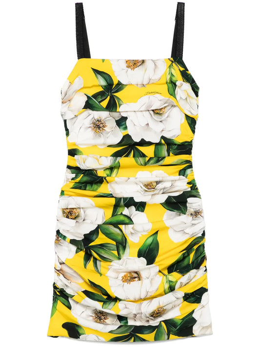 Dolce Gabbana Floral Print Mini Dress