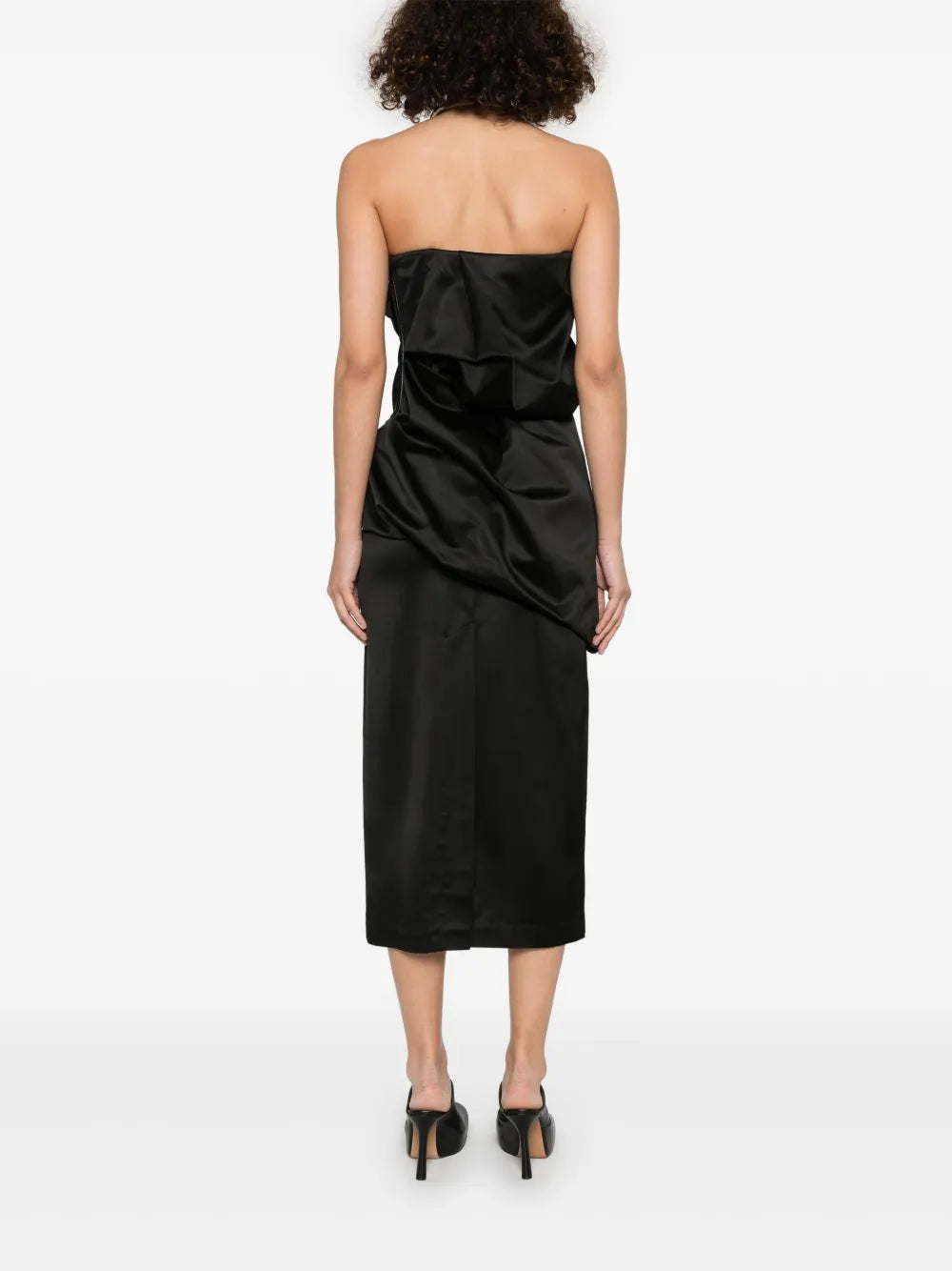 Almaz Block Draped Midi Dress