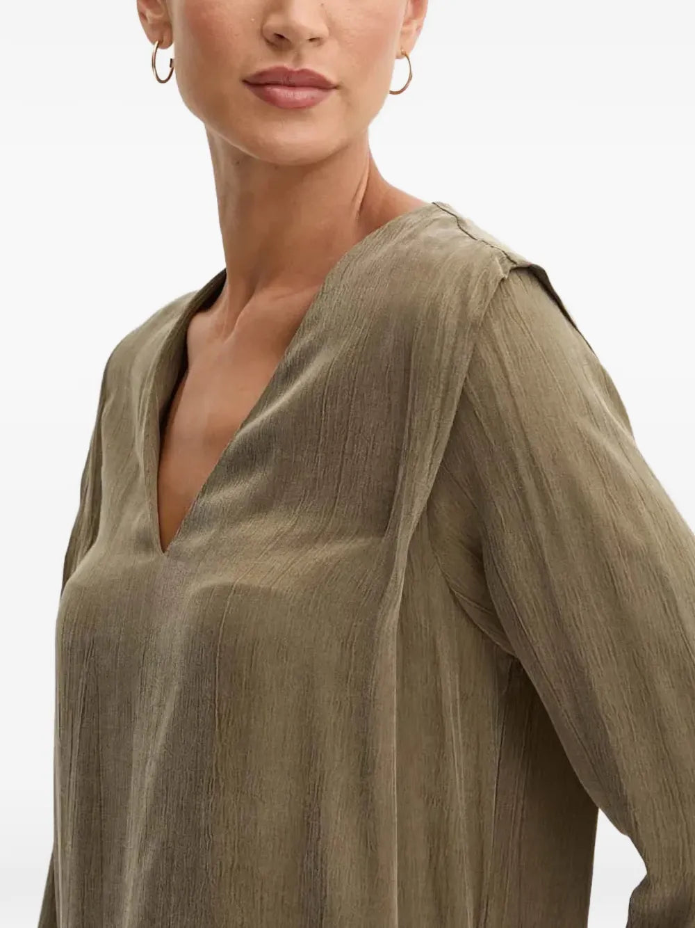 Boss V Neck Gathered Dress