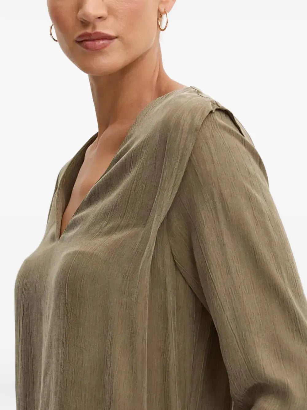 Boss V Neck Gathered Dress