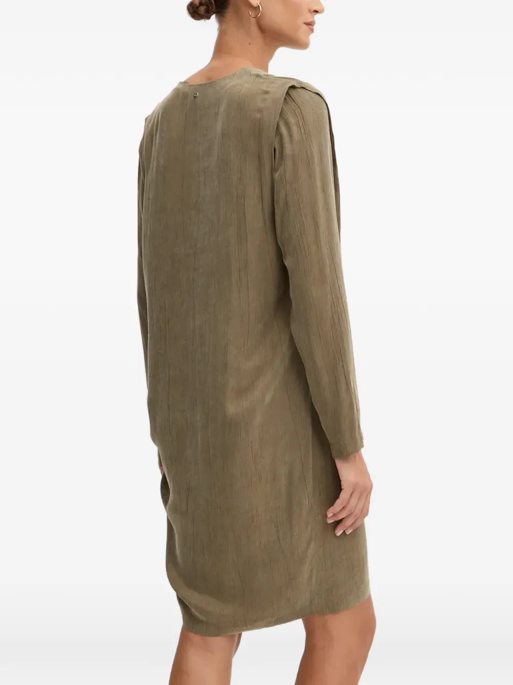 Boss V Neck Gathered Dress