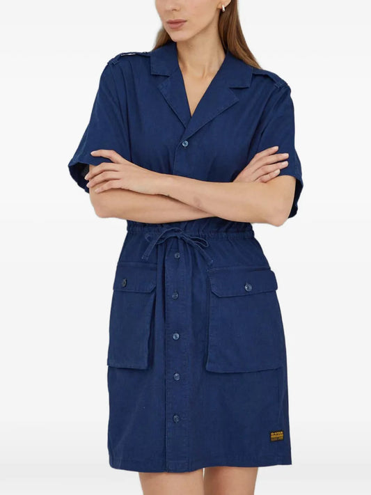 G Star Raw Drawcord Waist Mini Dress