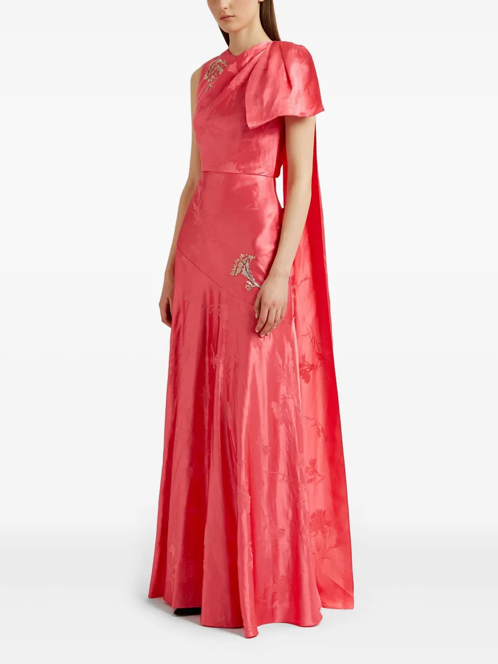 Erdem Asymmetric Draped Dress