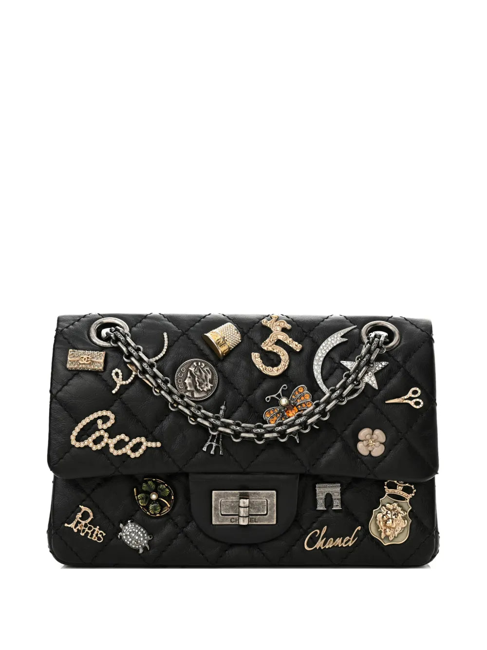 Chanel Pre Owned 255 Scissors Charm Shoulder Bag