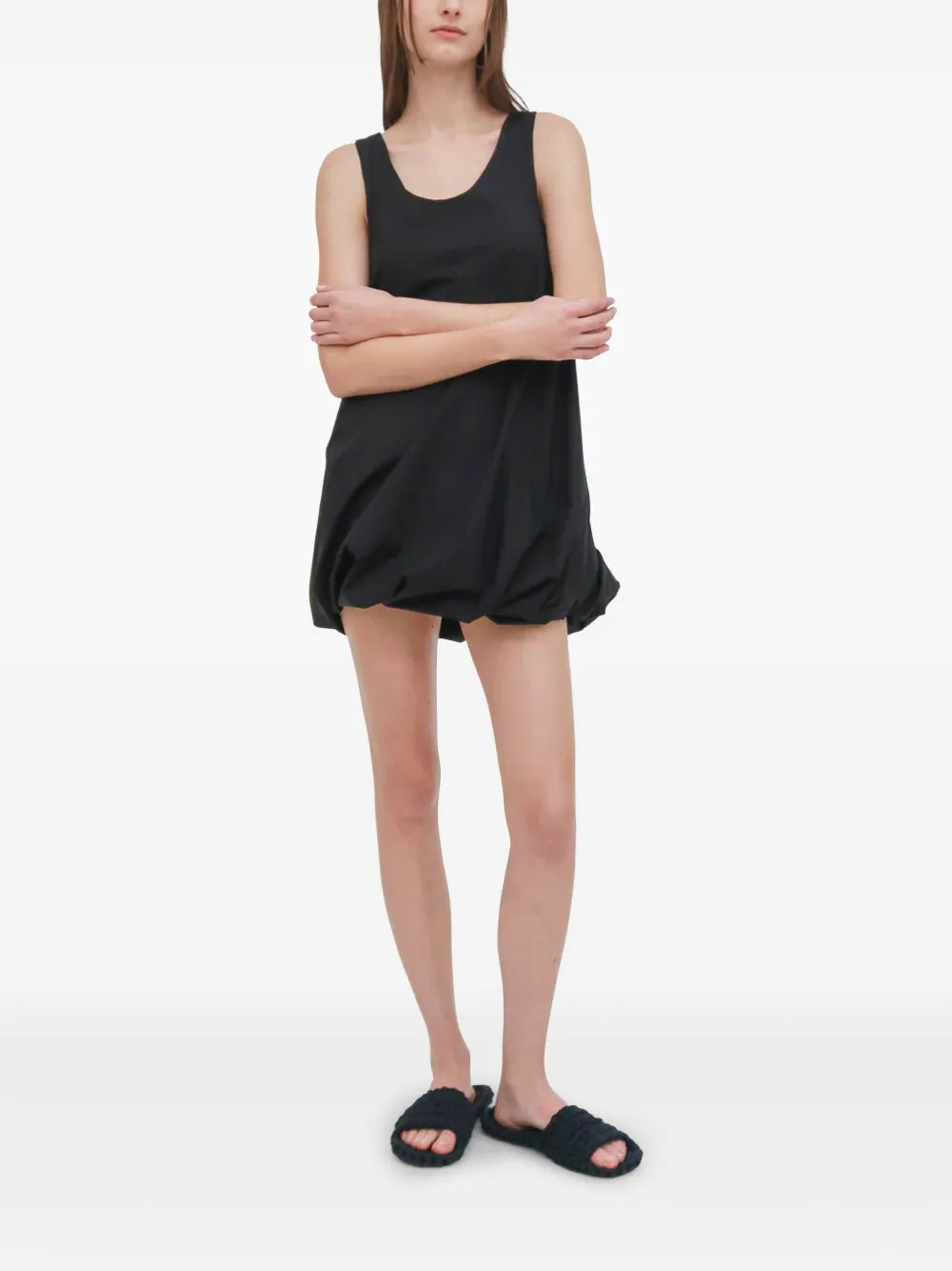 Rosetta Getty Twisted Hem Mini Dress