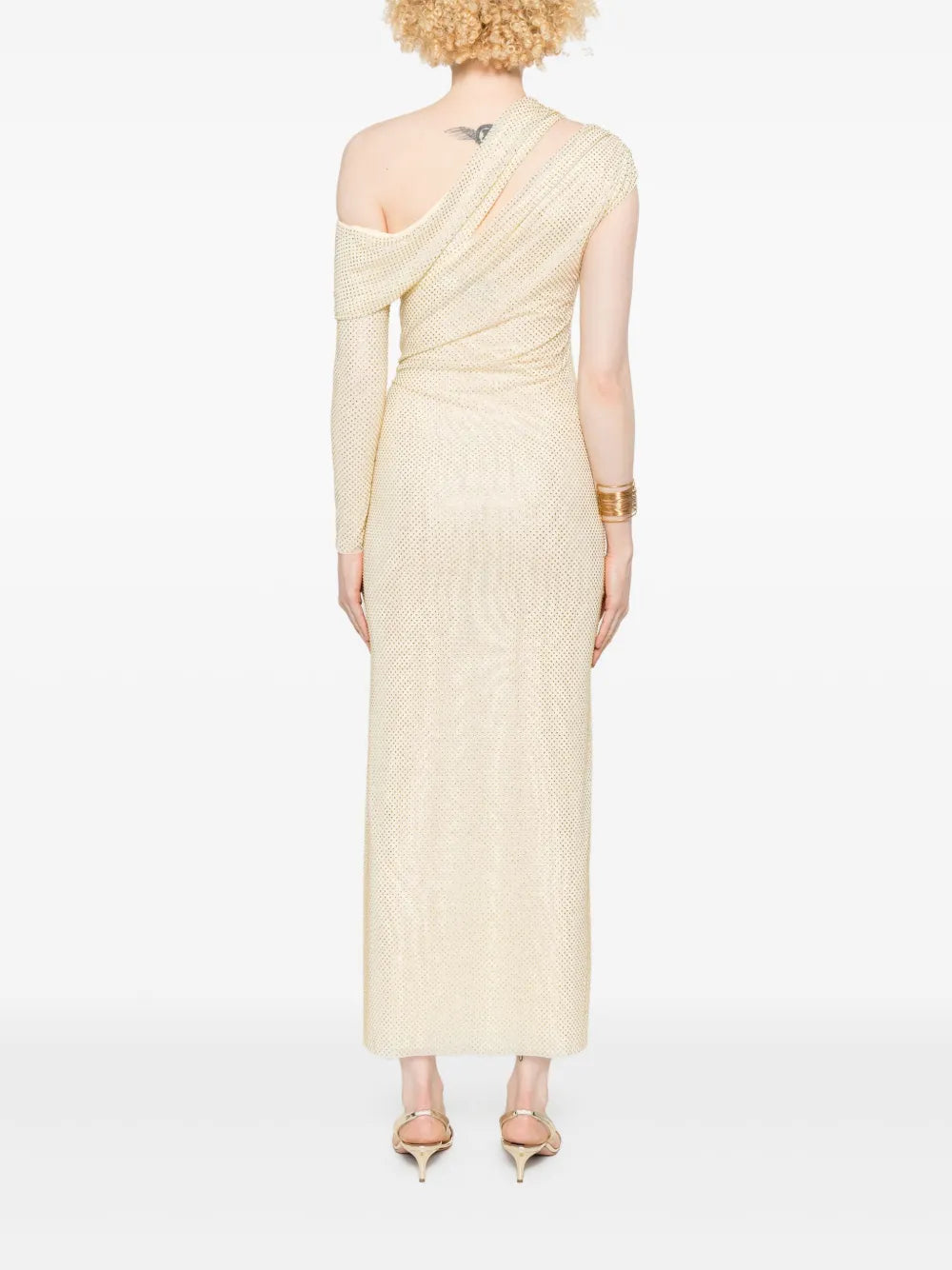 Self Portrait Rhinestone Embellished Gathered Gown