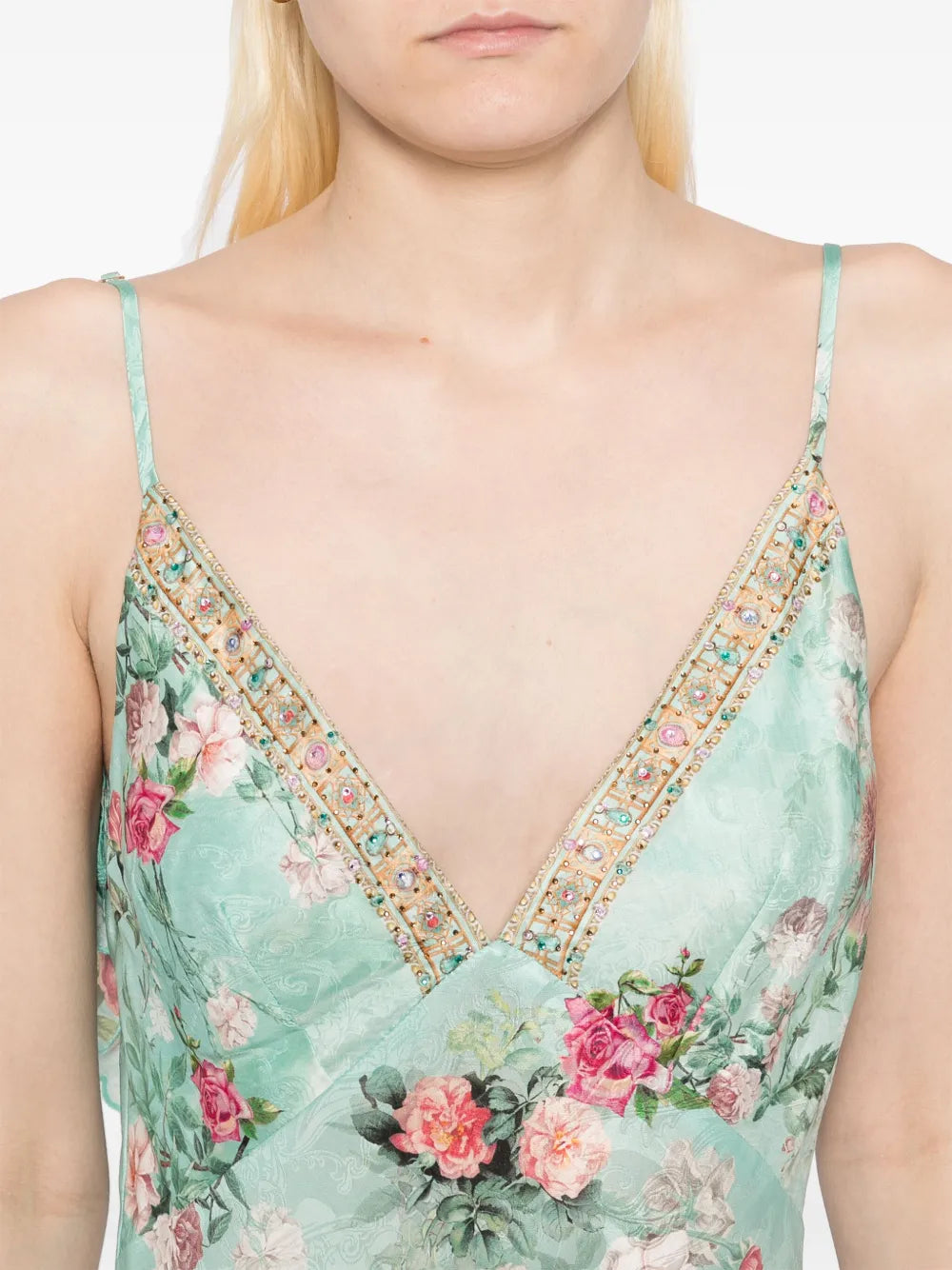 Camilla V Neck Bias Slip Dress