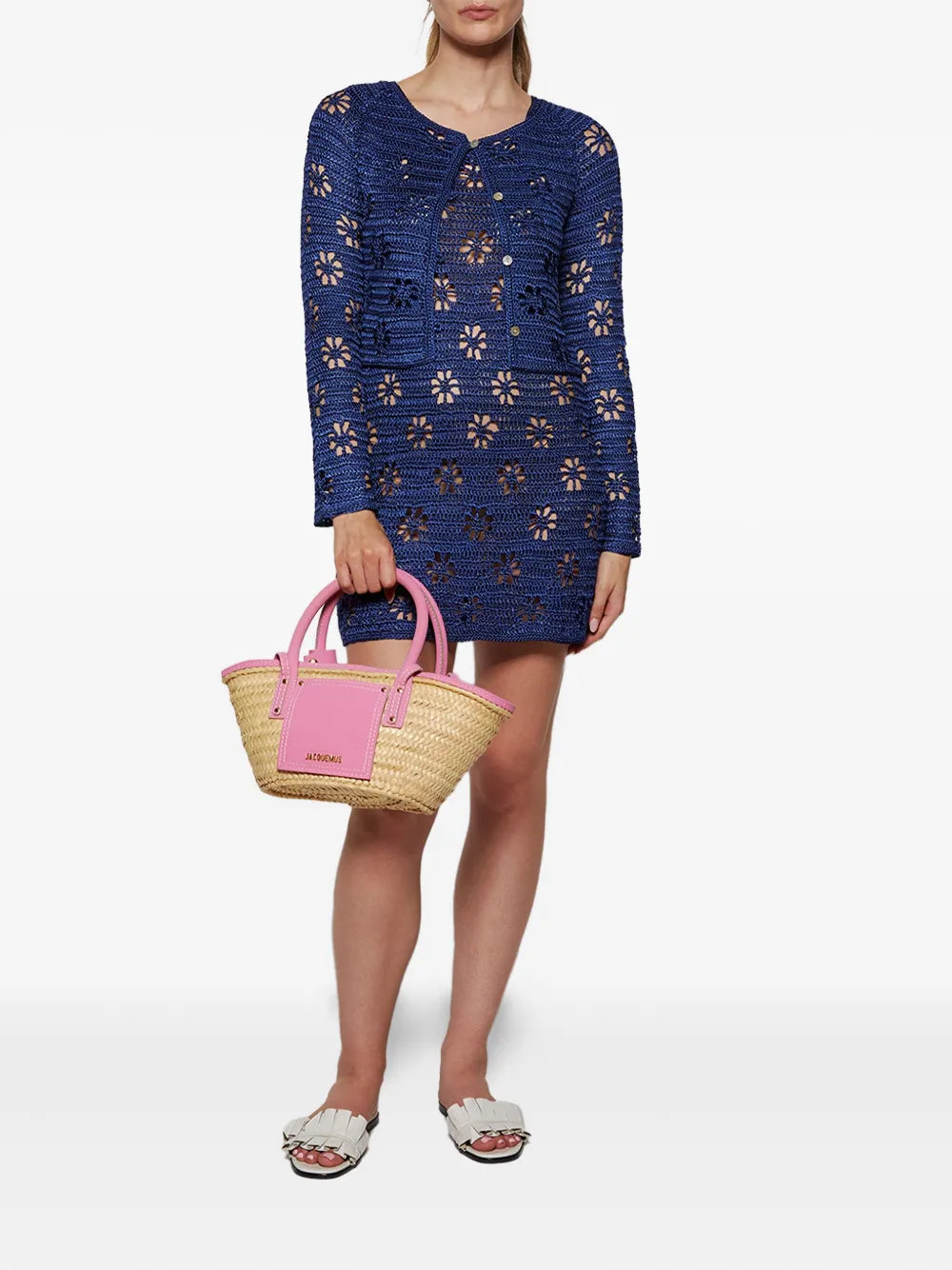 Calle Del Mar Floral Crochet Mini Dress