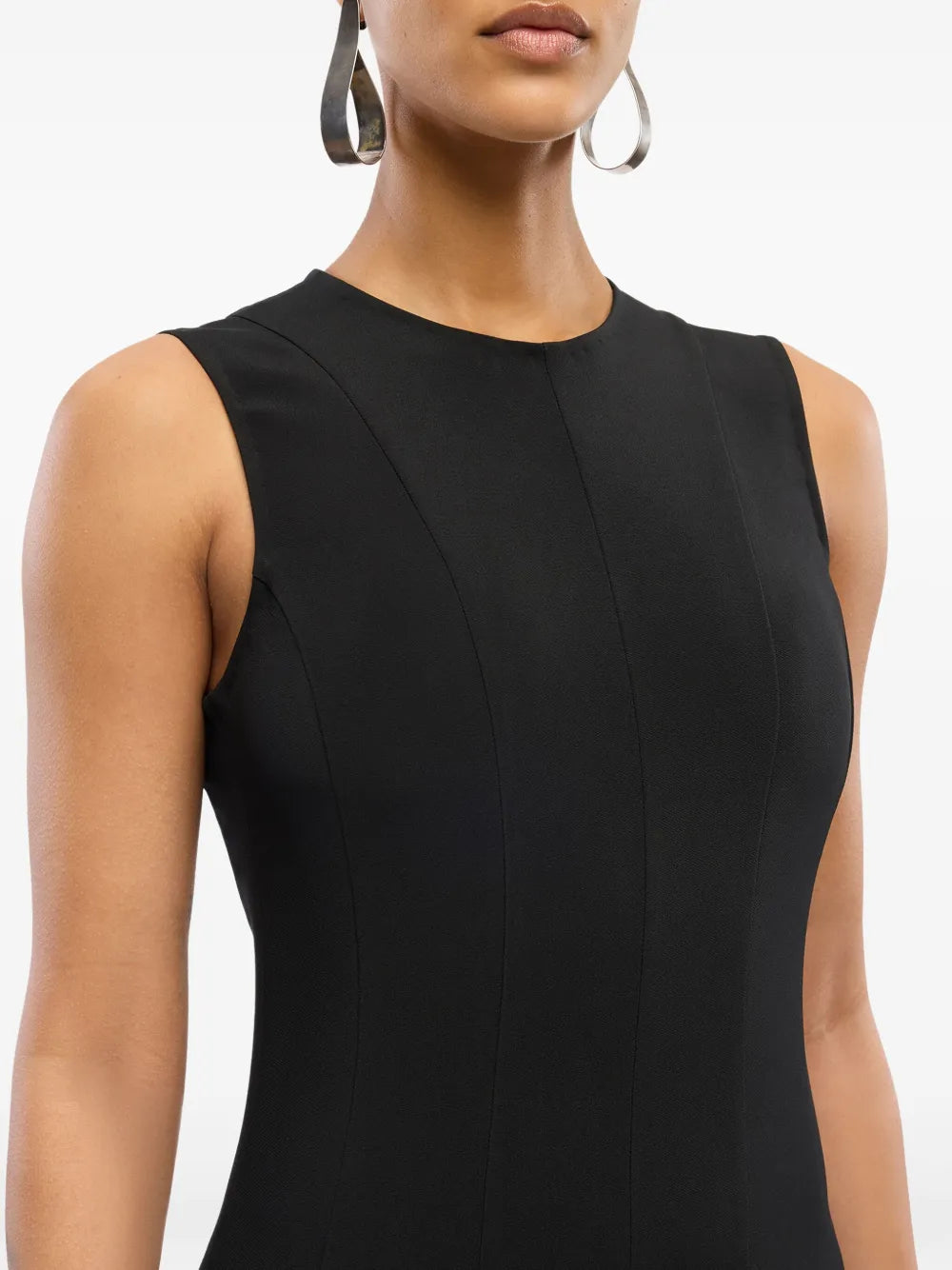 Another Tomorrow Panelled Flared Dress