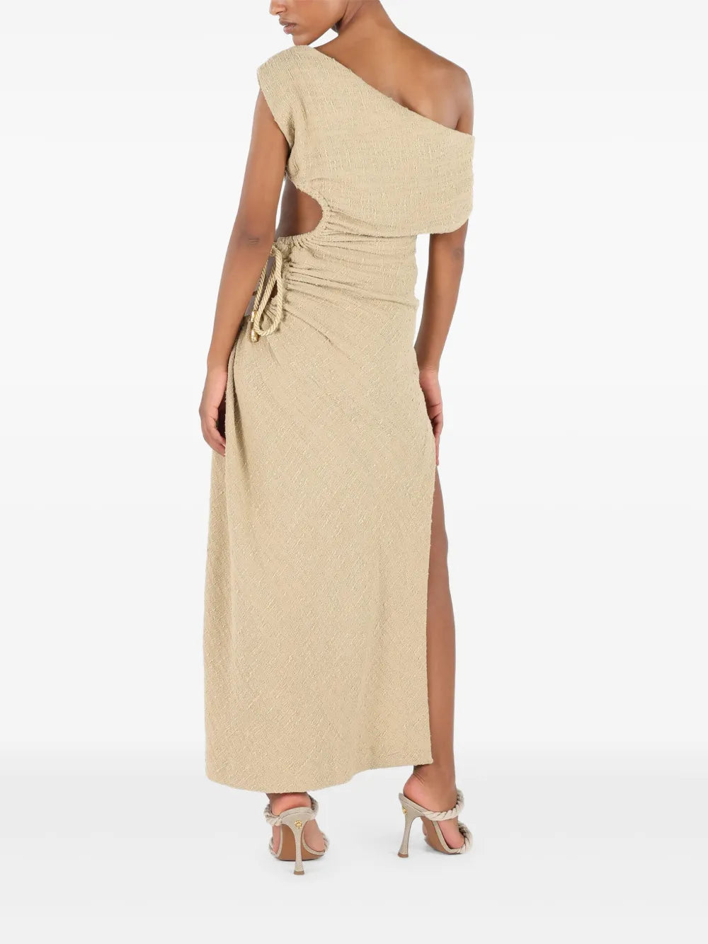 Roberto Cavalli Asymmetric Neck Midi Dress