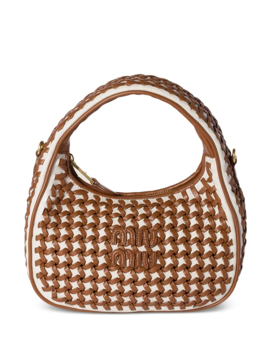 Miu Miu Wander Woven Shoulder Bag