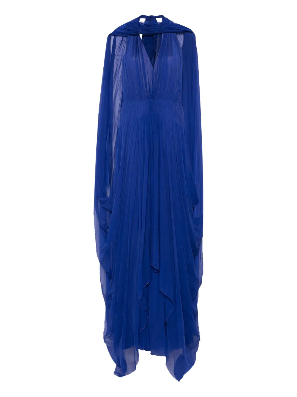 Alberta Ferretti Cape Insert Maxi Dress