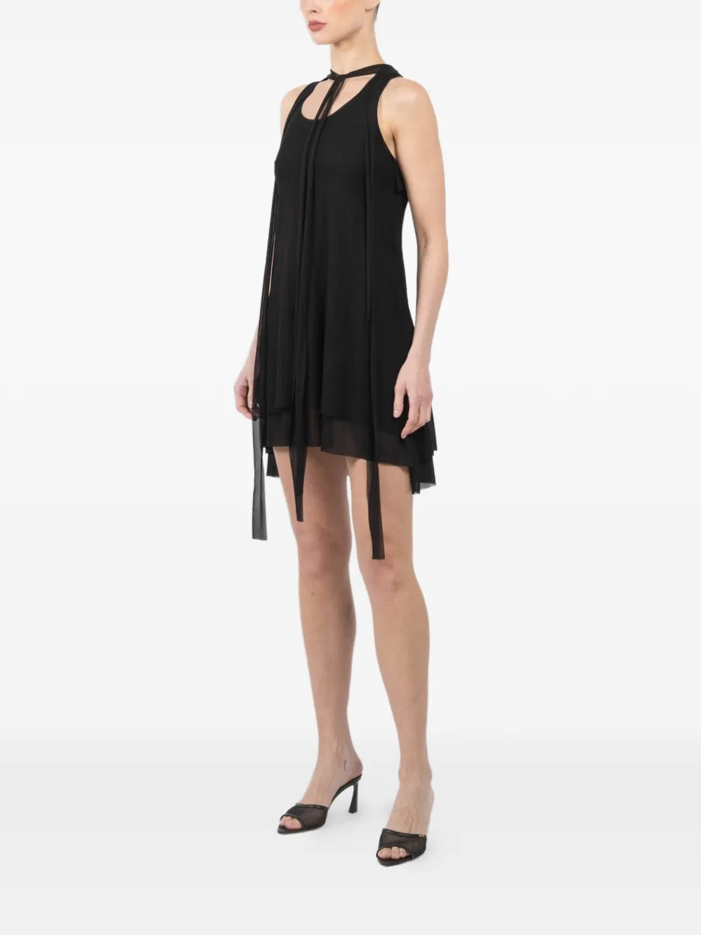 Setchu Tie Neck Mini Dress