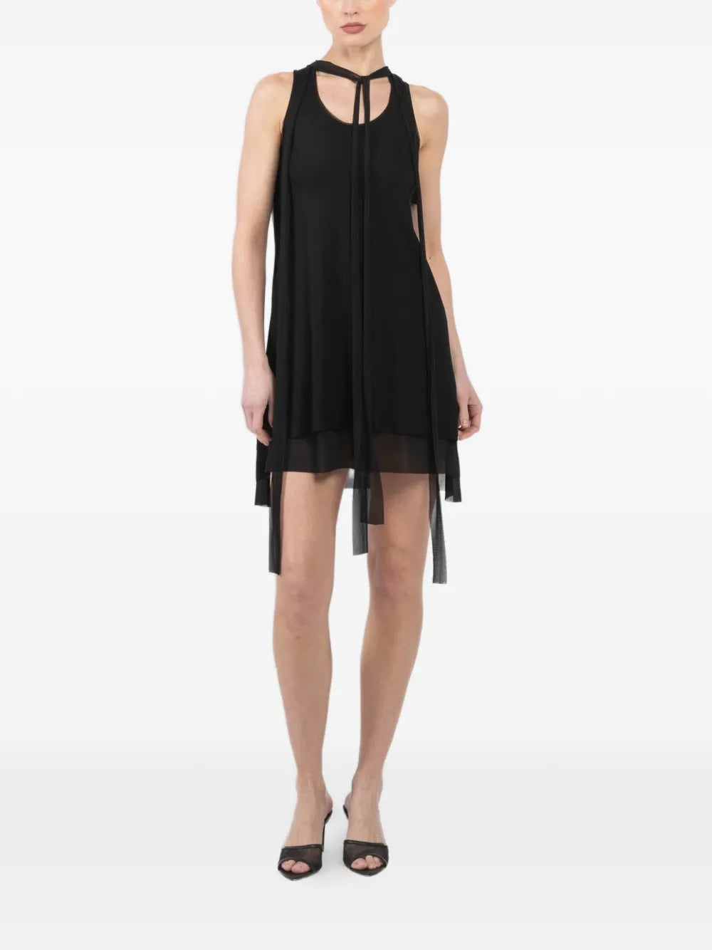 Setchu Tie Neck Mini Dress
