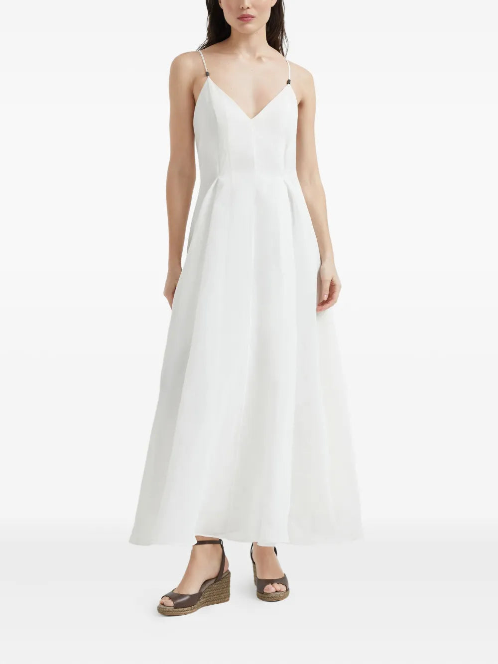 Brunello Cucinelli Monili Chain Detail Organza Dress