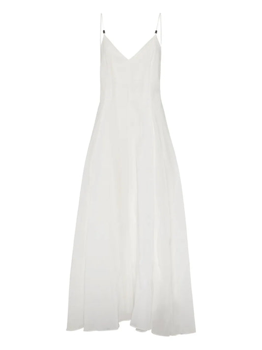 Brunello Cucinelli Monili Chain Detail Organza Dress
