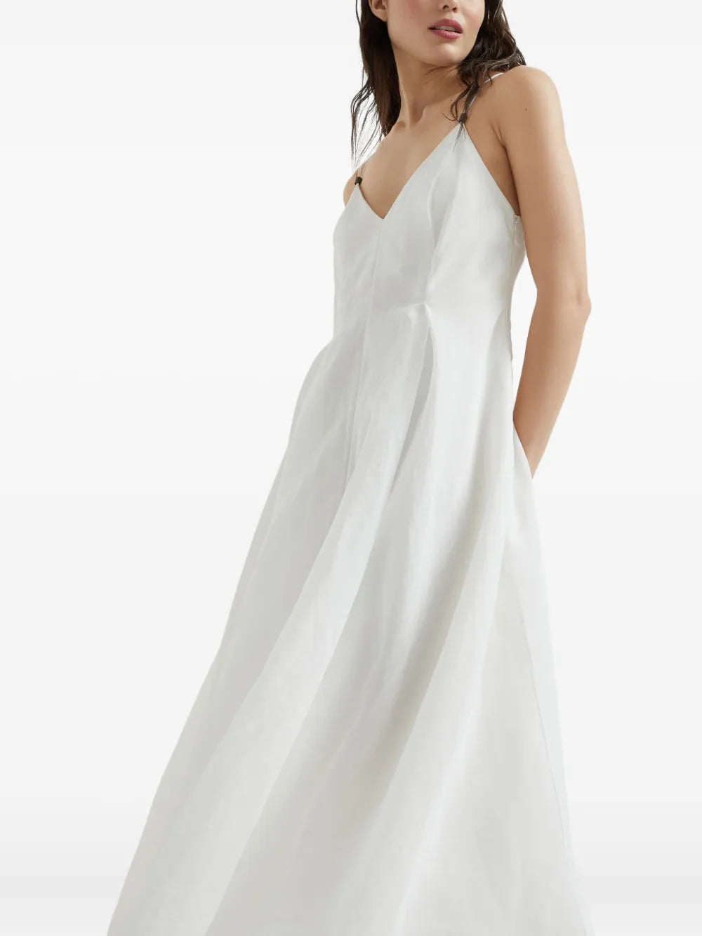 Brunello Cucinelli Monili Chain Detail Organza Dress