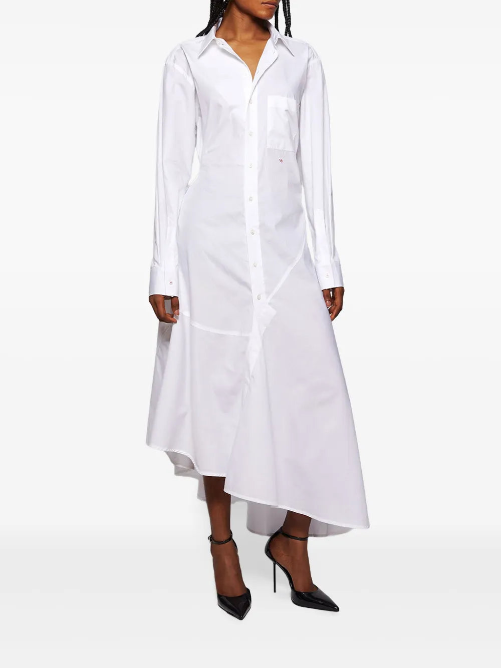 Victoria Beckham Panelled Asymmetrical Shirt Dress