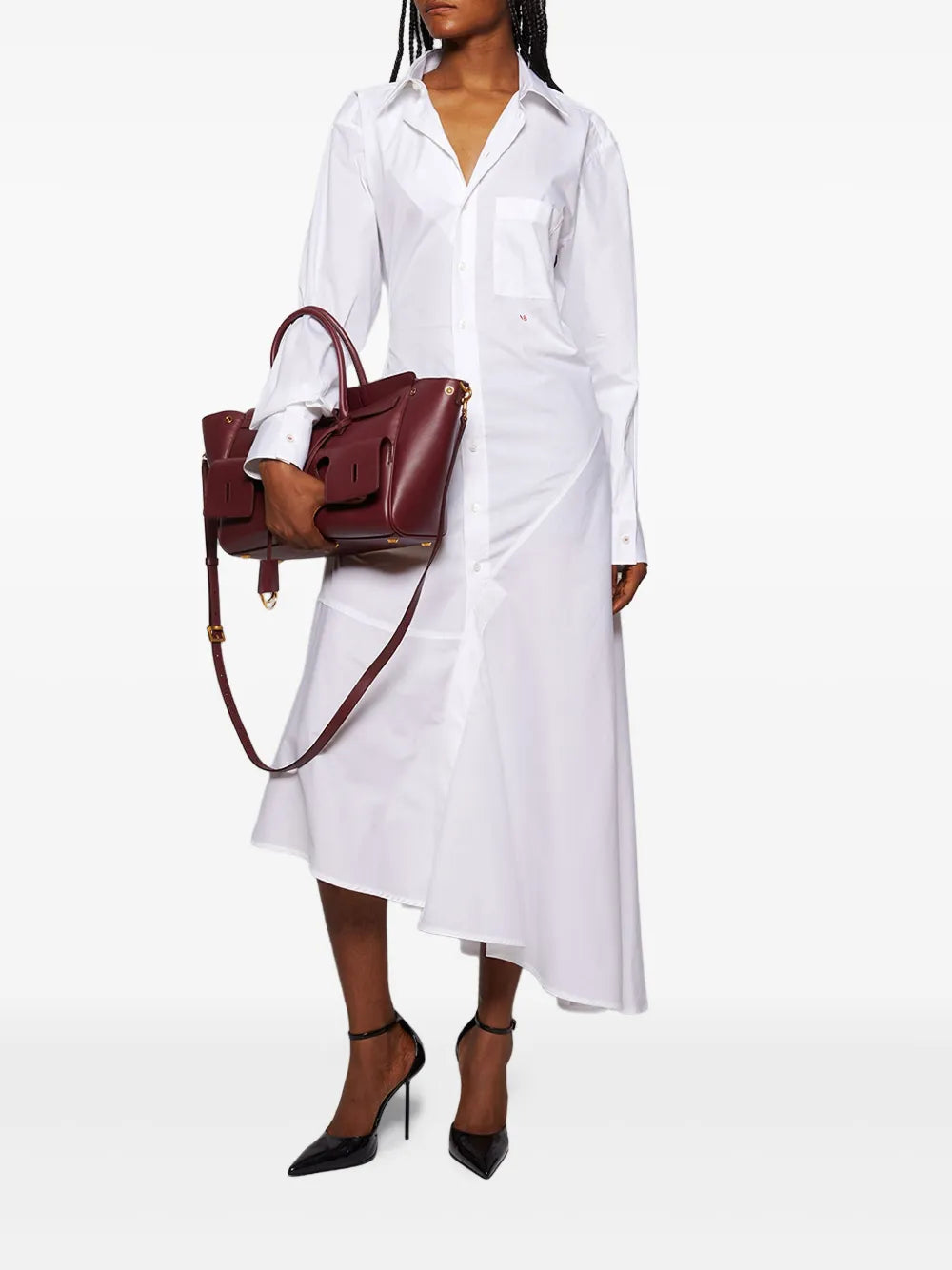 Victoria Beckham Panelled Asymmetrical Shirt Dress