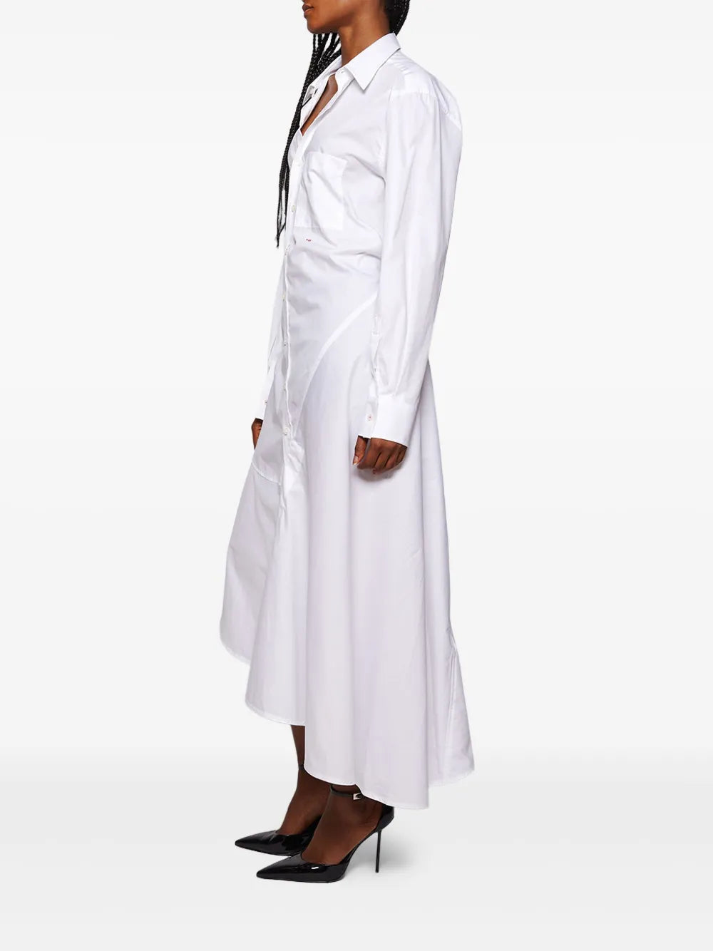 Victoria Beckham Panelled Asymmetrical Shirt Dress