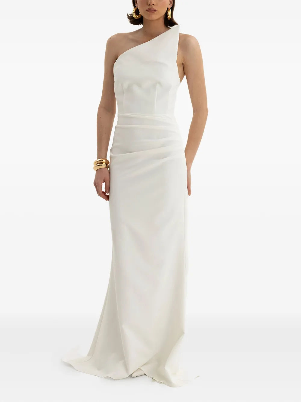 Moos Studio Asymmetric Neck Maxi Dress