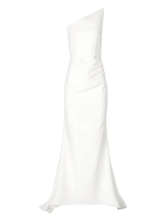 Moos Studio Asymmetric Neck Maxi Dress
