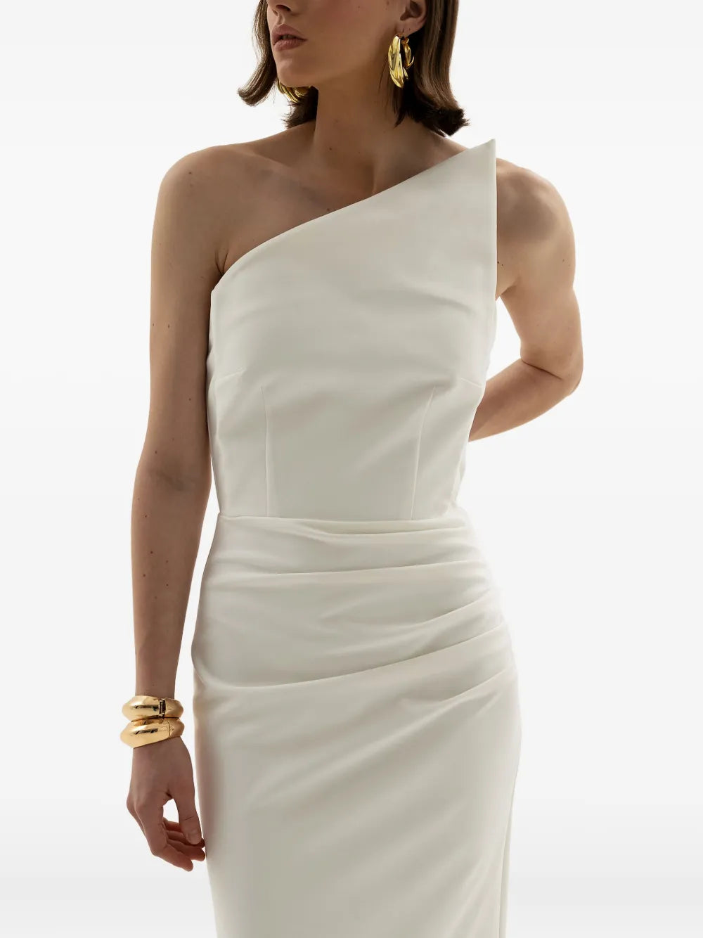 Moos Studio Asymmetric Neck Maxi Dress