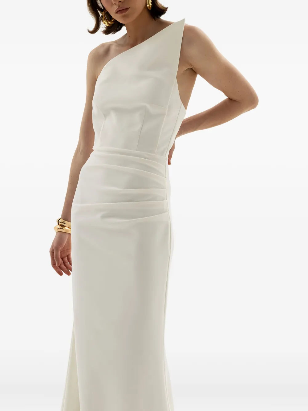Moos Studio Asymmetric Neck Maxi Dress