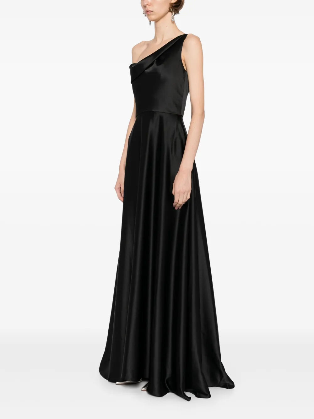 Amsale One Shoulder Draped Gown