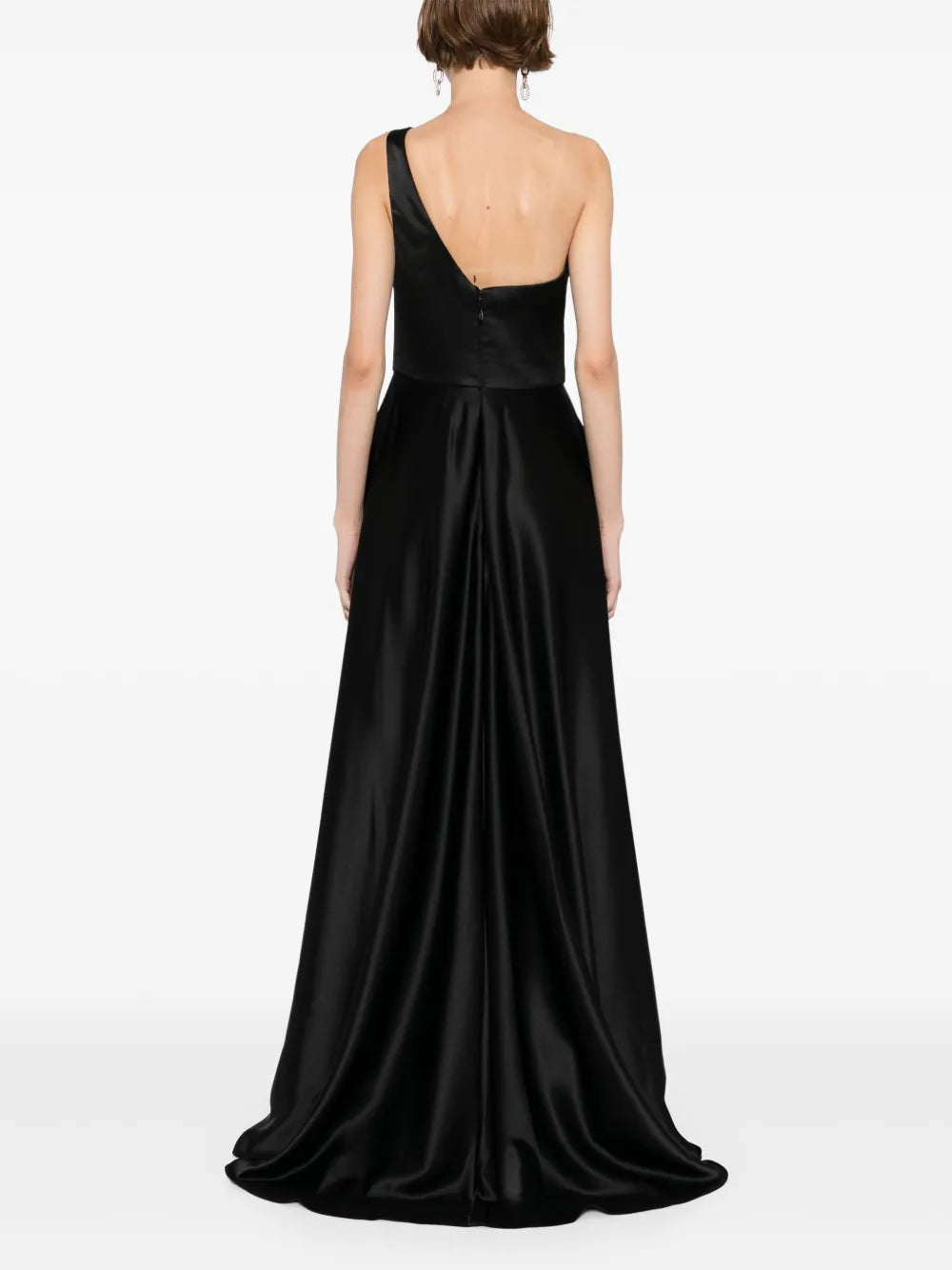 Amsale One Shoulder Draped Gown