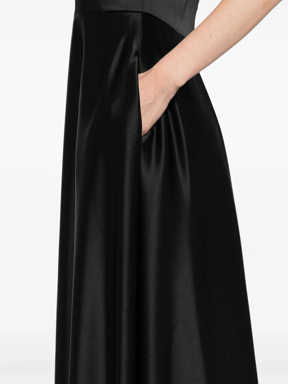 Amsale One Shoulder Draped Gown