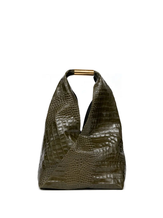 Mm6 Maison Margiela Crocodile Embossed Shoulder Bag