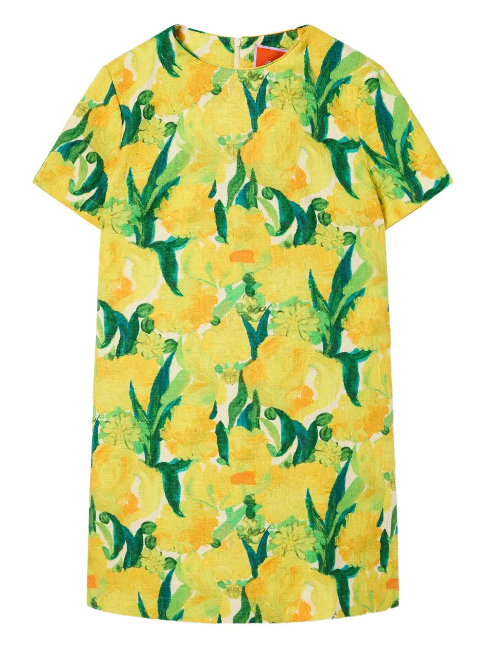 La Doublej Swing Lemon Print Shift Mini Dress
