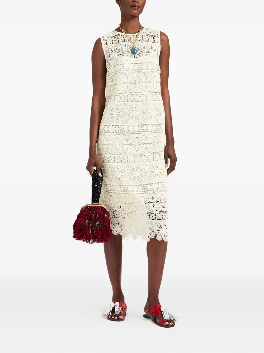 La Doublej Lace Embroidered Dress