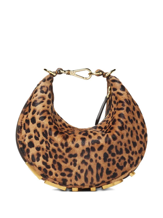 Fendi Mini Fendigraphy Leopard Print Shoulder Bag